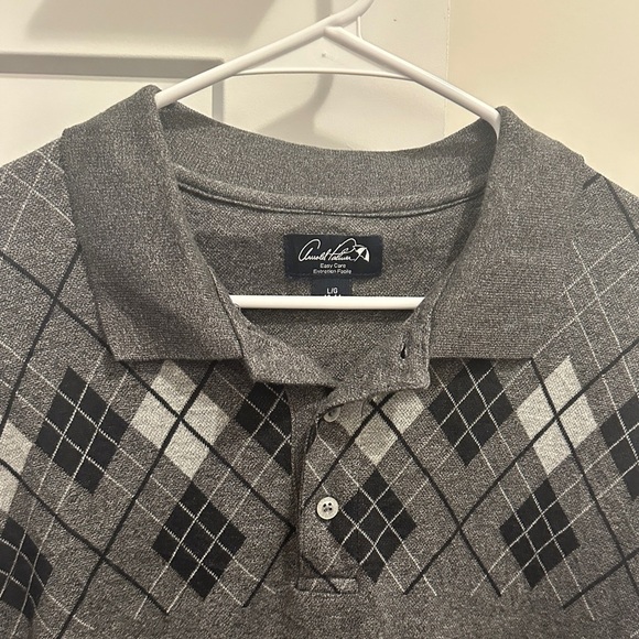 Arnold Palmer Vintage Pullover Sweater Grey Black White Plaid Size Large Mens - Picture 2 of 9